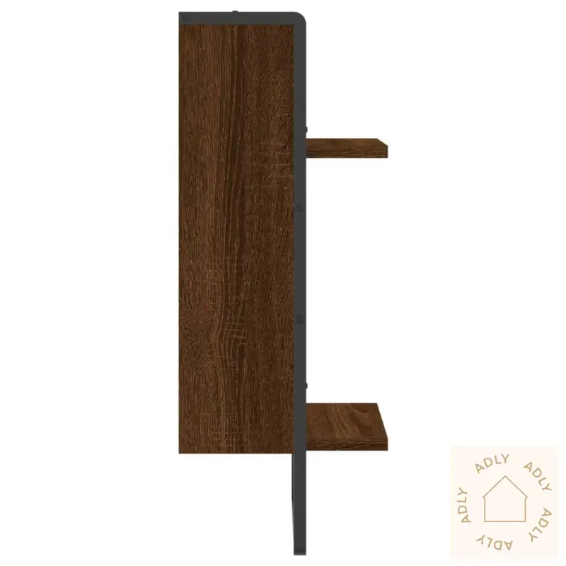 Vegghylle Med Stang Brun Eik 30X25X65 Cm