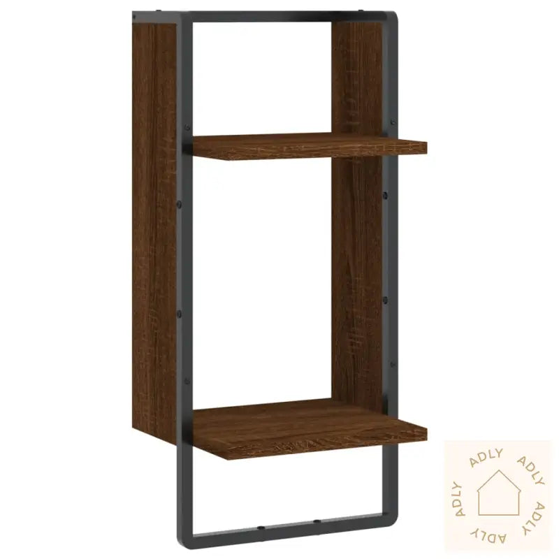 Vegghylle Med Stang Brun Eik 30X25X65 Cm