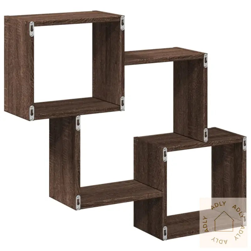 Veggskap 78X18X71 Cm Brun Eik Konstruert Tre