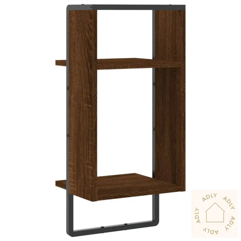 Vegghylle Med Stang Brun Eik 30X25X65 Cm