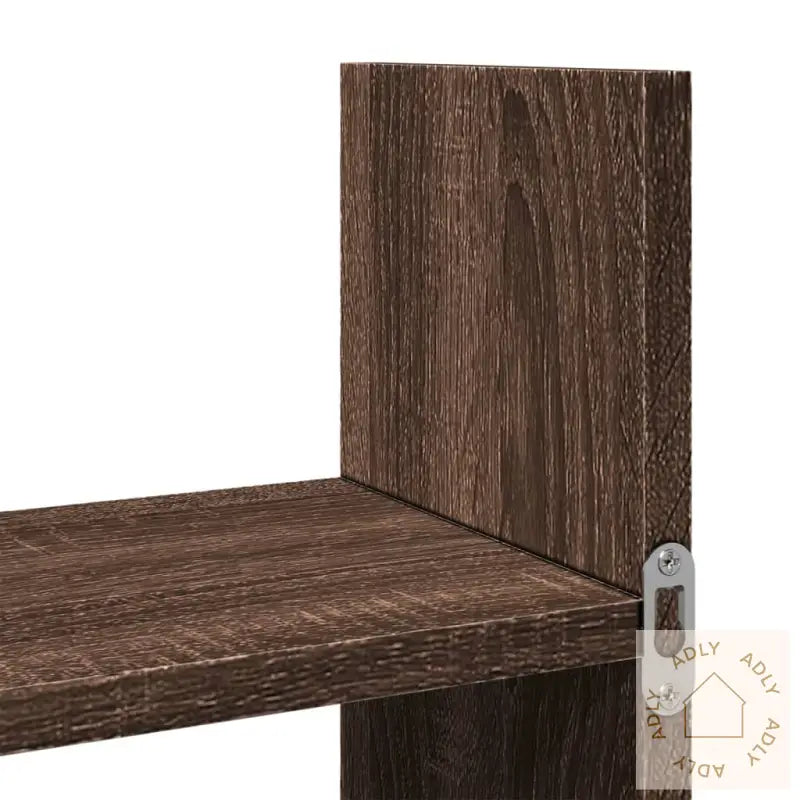 Veggskap 100X18X40 Cm Brun Eik Konstruert Tre