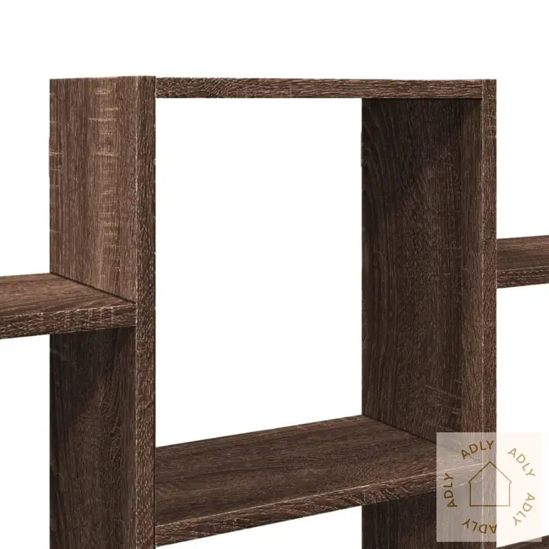 Vegghylle Brun Eik 159X18X66 Cm Konstruert Tre