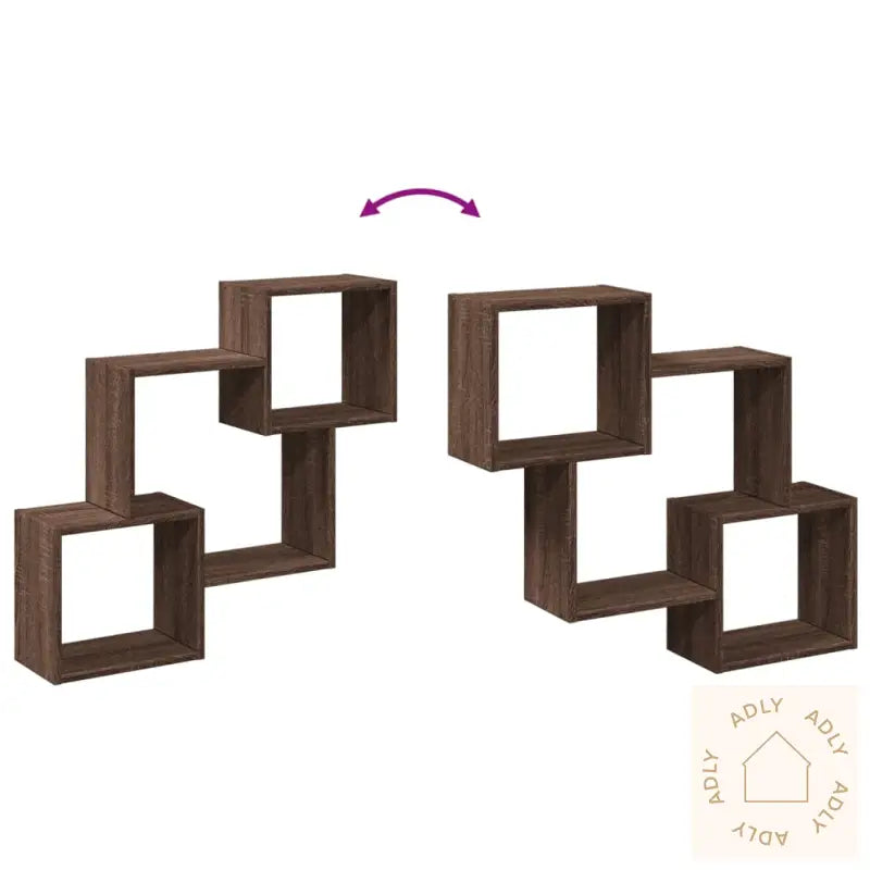 Veggskap 78X18X71 Cm Brun Eik Konstruert Tre