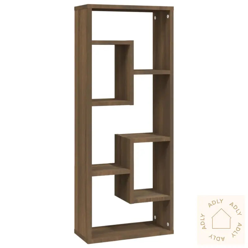 Vegghylle Brun Eik 36X16X90 Cm Konstruert Tre