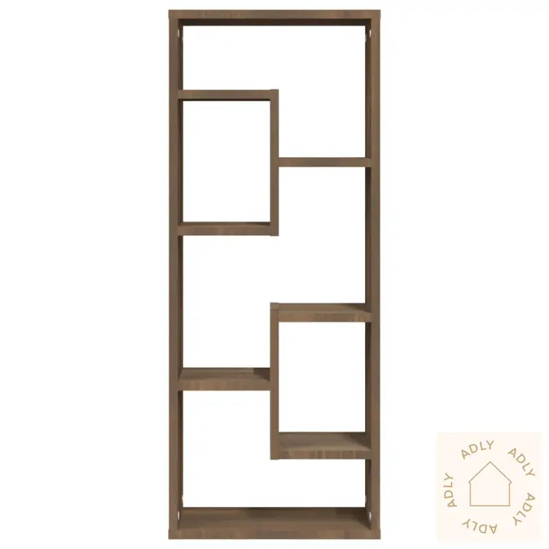 Vegghylle Brun Eik 36X16X90 Cm Konstruert Tre