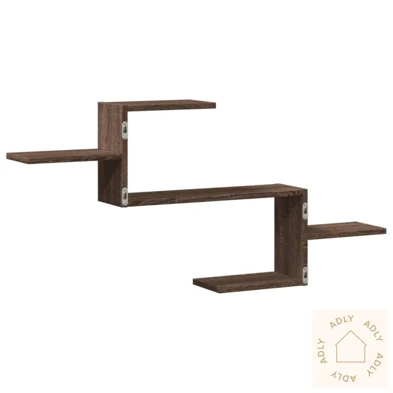 Vegghylle Brun Eik 104X15X49 Cm Konstruert Tre