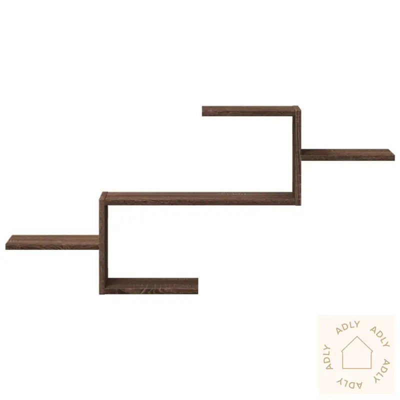 Vegghylle Brun Eik 104X15X49 Cm Konstruert Tre