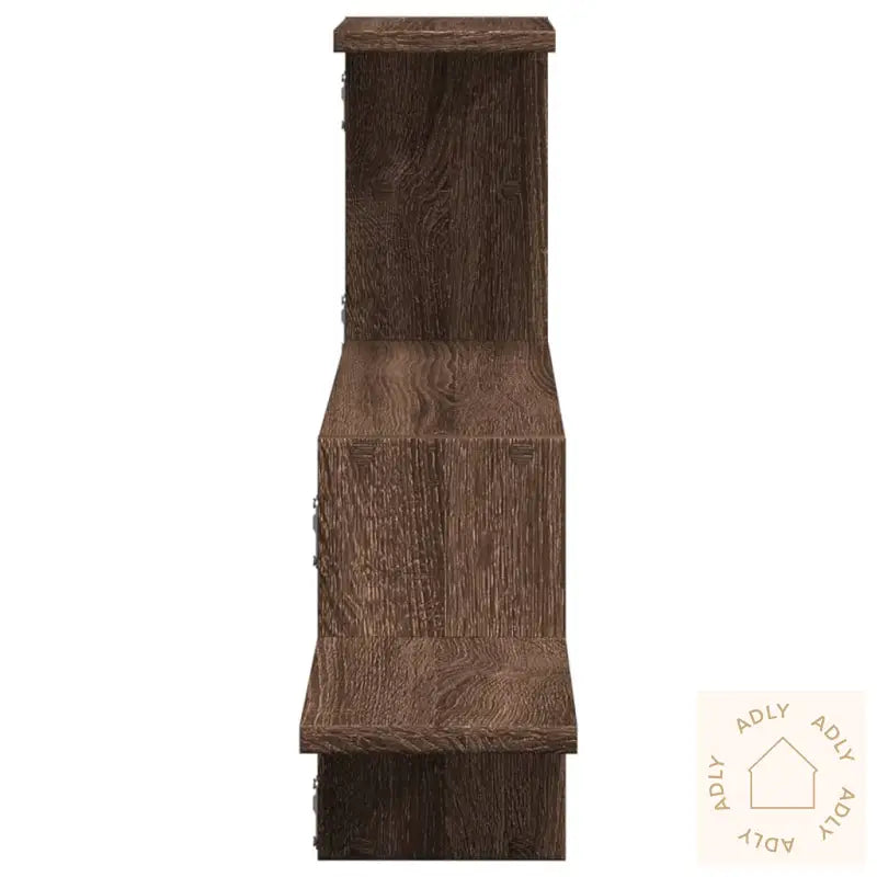 Vegghylle Brun Eik 104X15X49 Cm Konstruert Tre