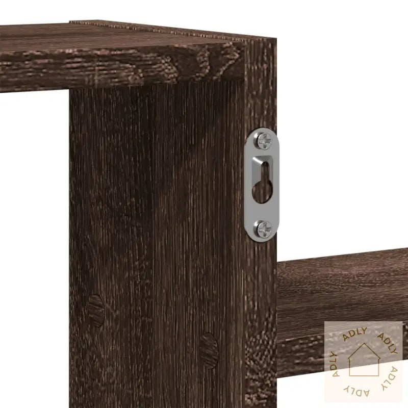 Vegghylle Brun Eik 104X15X49 Cm Konstruert Tre