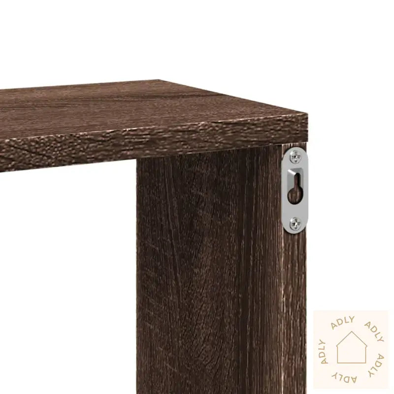 Vegghylle Brun Eik 167,5X18X68 Cm Konstruert Tre