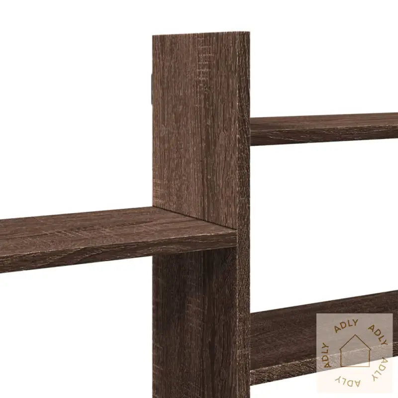 Vegghylle Brun Eik 167,5X18X68 Cm Konstruert Tre