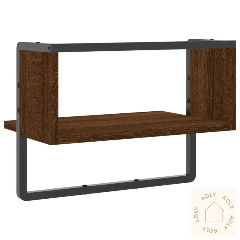 Vegghylle Med Stang Brun Eik 40X25X30 Cm
