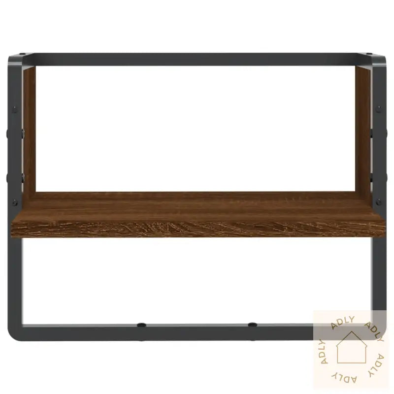 Vegghylle Med Stang Brun Eik 40X25X30 Cm