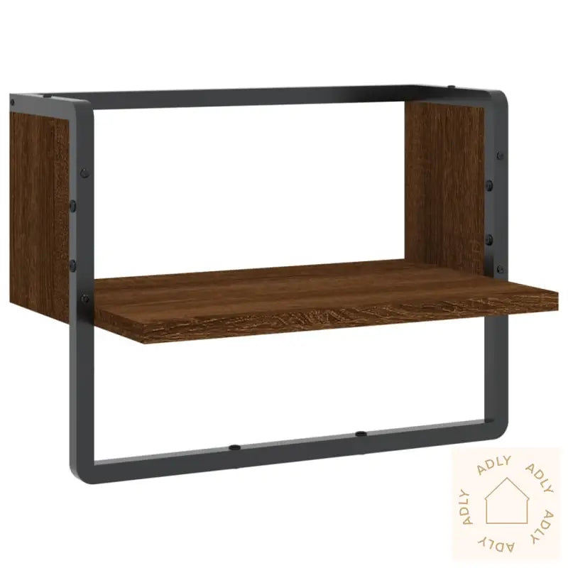 Vegghylle Med Stang Brun Eik 40X25X30 Cm