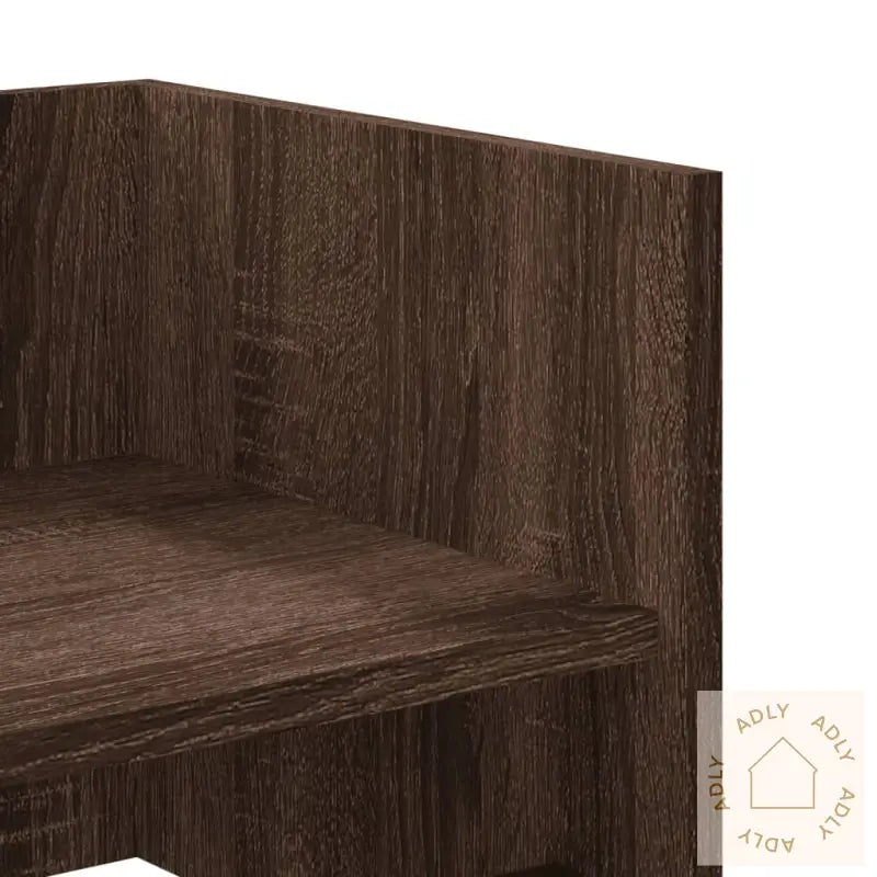 Vegghylle Brun Eik 100X35X30,5 Cm Konstruert Tre