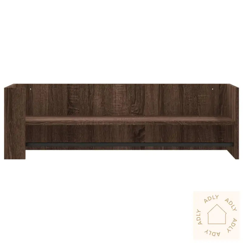 Vegghylle Brun Eik 100X35X30,5 Cm Konstruert Tre