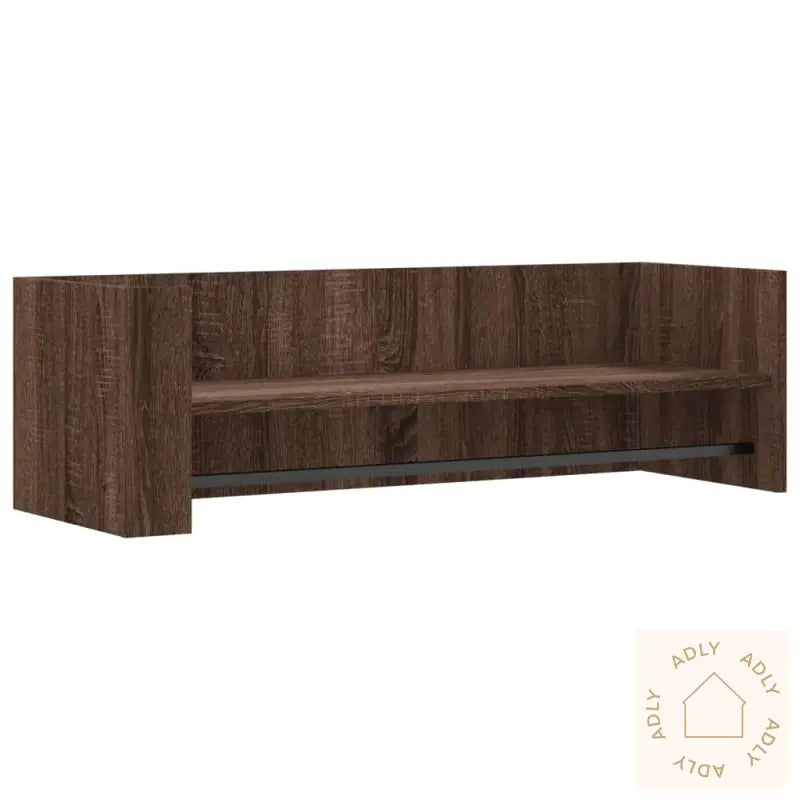 Vegghylle Brun Eik 100X35X30,5 Cm Konstruert Tre