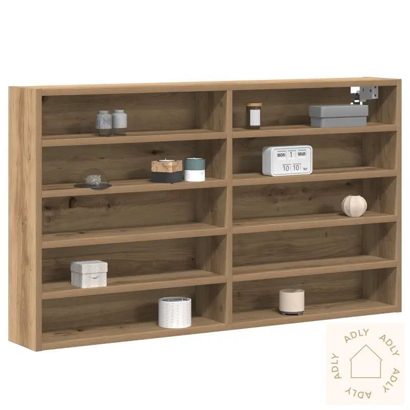 Vitrine Cabinet Artisan Eik 100X15X58 Cm Konstruert Tre