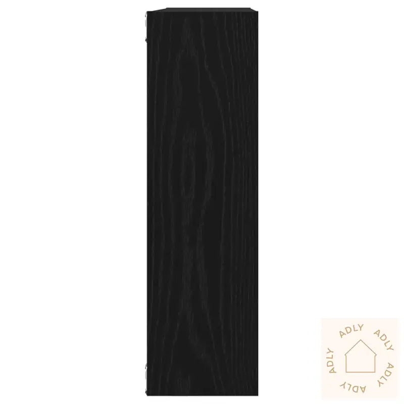 Vegghylle Svart Eik 75X16X55 Cm Konstruert Tre