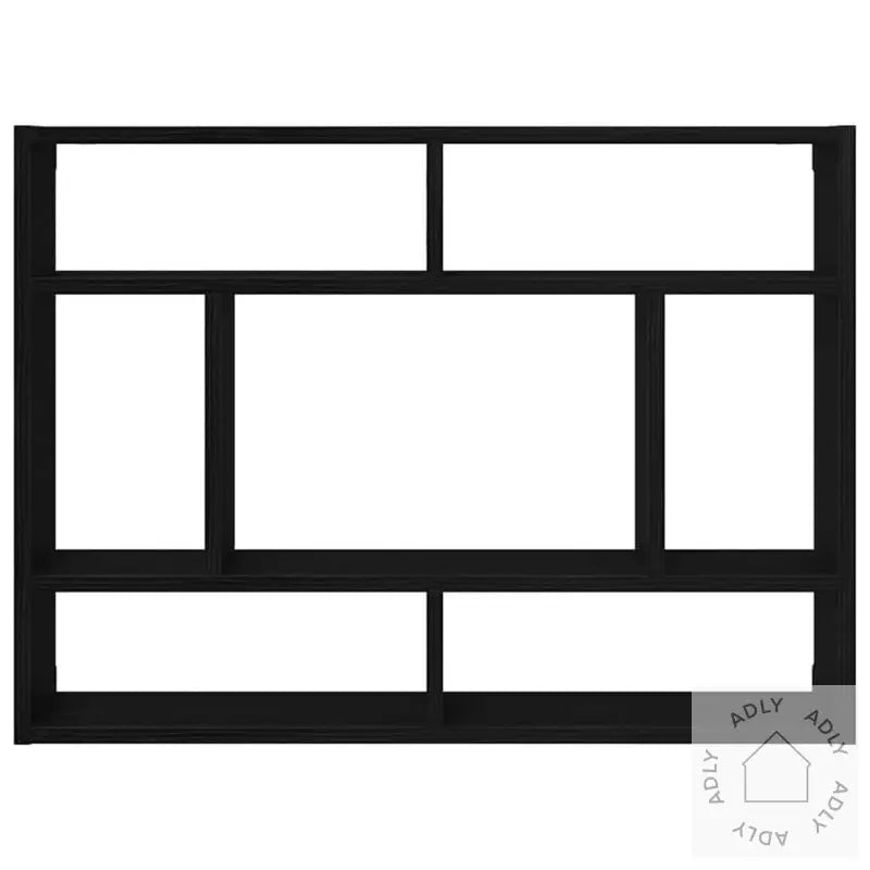 Vegghylle Svart Eik 75X16X55 Cm Konstruert Tre