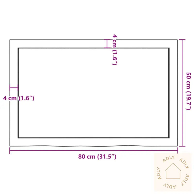Vegghylle Lysebrun 80X50X(2-6) Cm Behandlet Heltre Eik