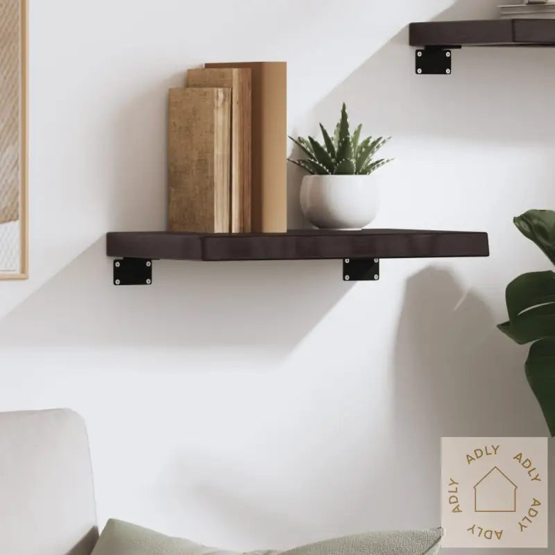 Vegghylle Mørkebrun 40X30X(2-4) Cm Behandlet Heltre Eik