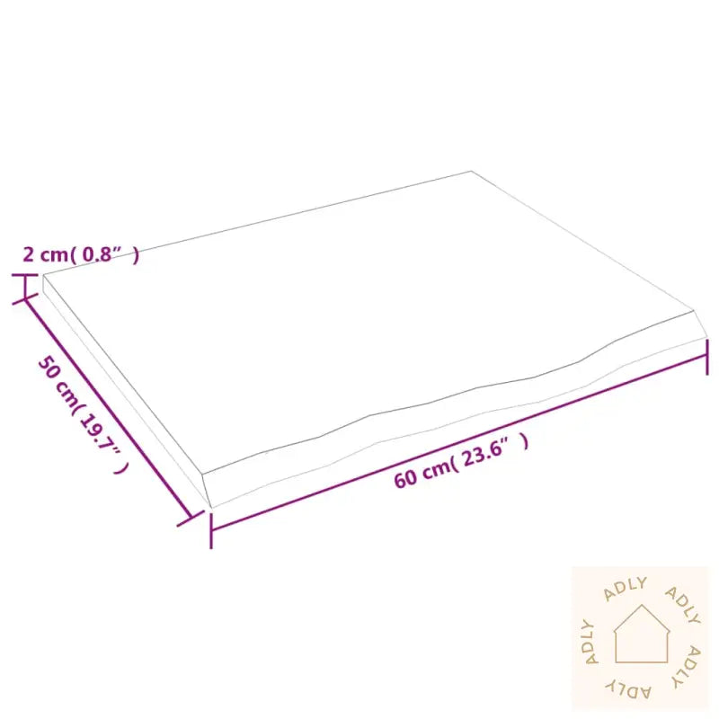 Vegghylle Mørkebrun 60X50X2 Cm Behandlet Heltre Eik