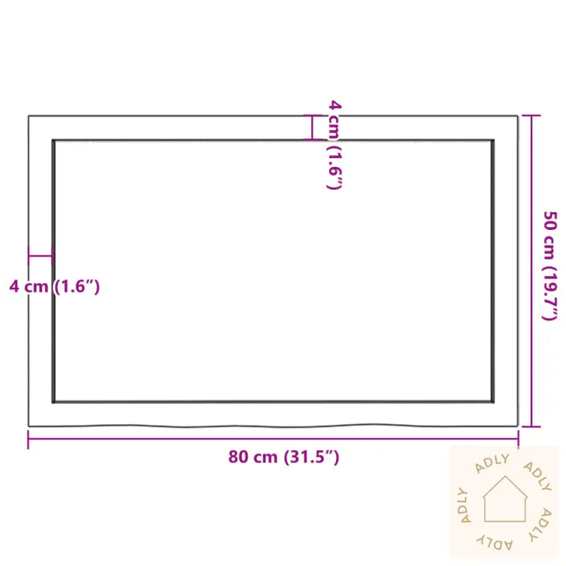 Vegghylle Lysebrun 80X50X(2-4) Cm Behandlet Heltre Eik