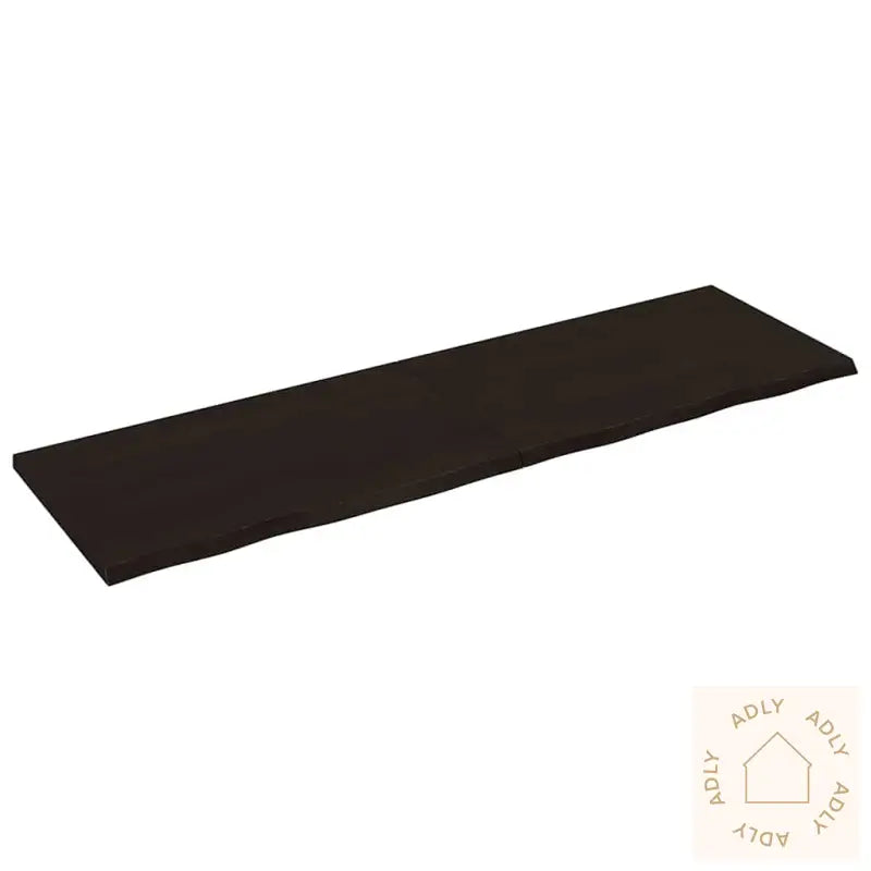 Vegghylle Mørkebrun 200X60X(2-4) Cm Behandlet Heltre Eik