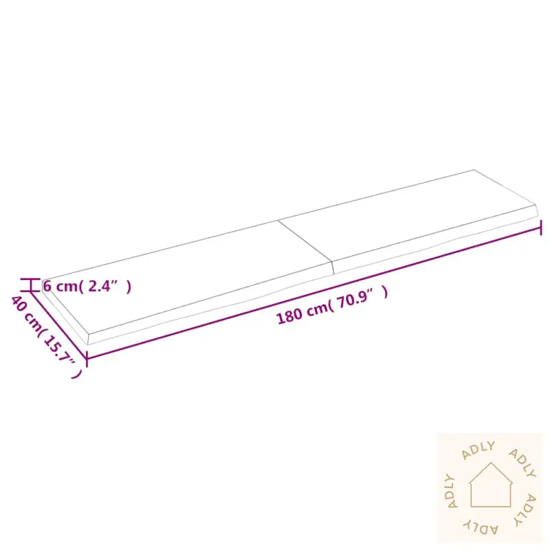 Vegghylle Lysebrun 100X40X(2-6) Cm Behandlet Heltre Eik