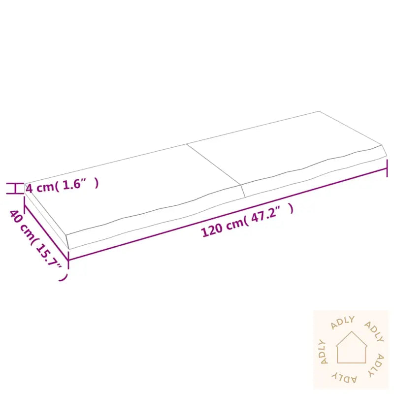 Vegghylle Lysebrun 120X40X(2-4) Cm Behandlet Heltre Eik
