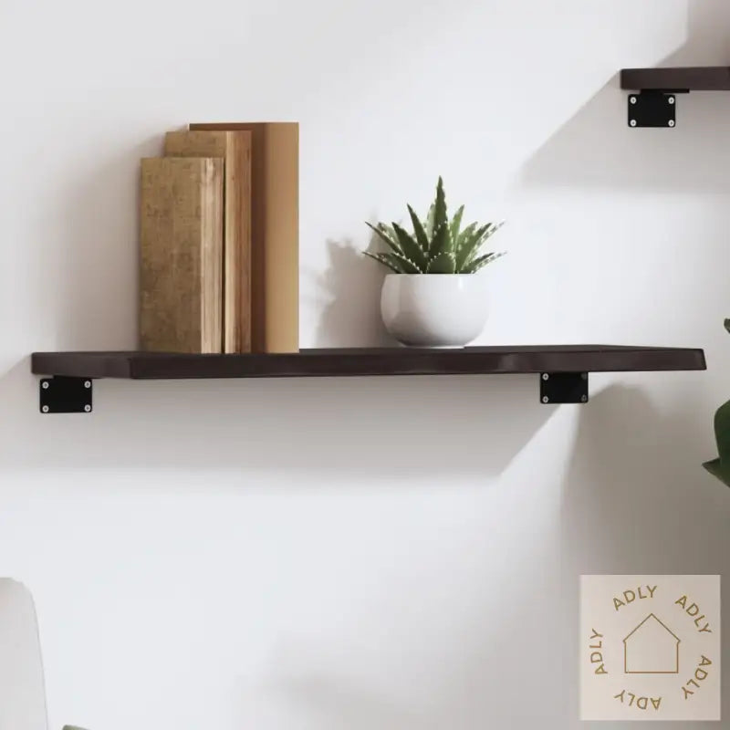 Vegghylle Mørkebrun 60X20X2 Cm Behandlet Heltre Eik