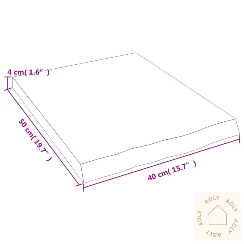 Vegghylle Lysebrun 40X50X(2-4) Cm Behandlet Heltre Eik