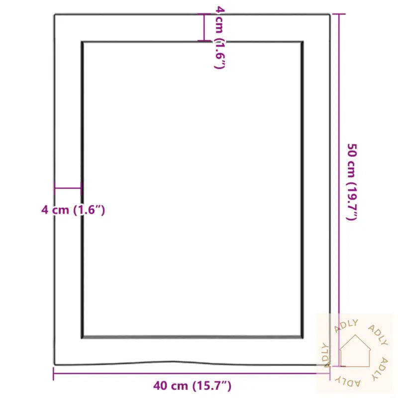 Vegghylle Lysebrun 40X50X(2-4) Cm Behandlet Heltre Eik