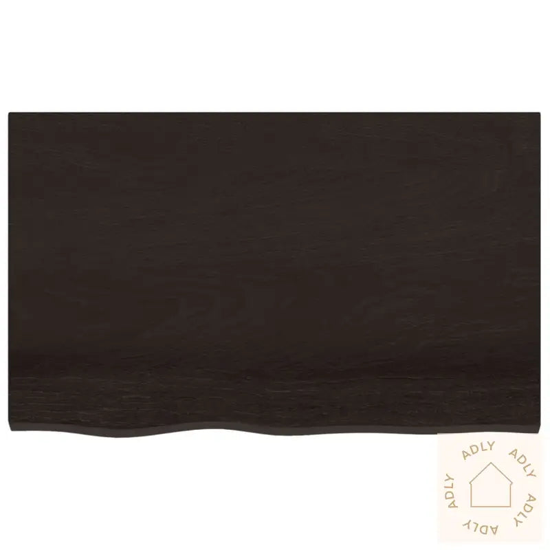 Vegghylle Mørkebrun 80X50X(2-4) Cm Behandlet Heltre Eik