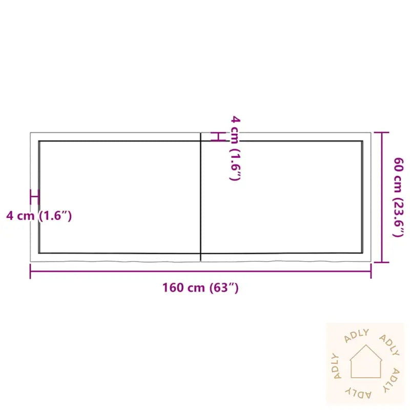 Vegghylle Mørkebrun 160X60X(2-4) Cm Behandlet Heltre Eik