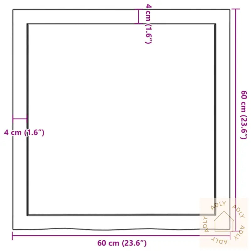 Vegghylle Mørkebrun 60X60X(2-6) Cm Behandlet Heltre Eik