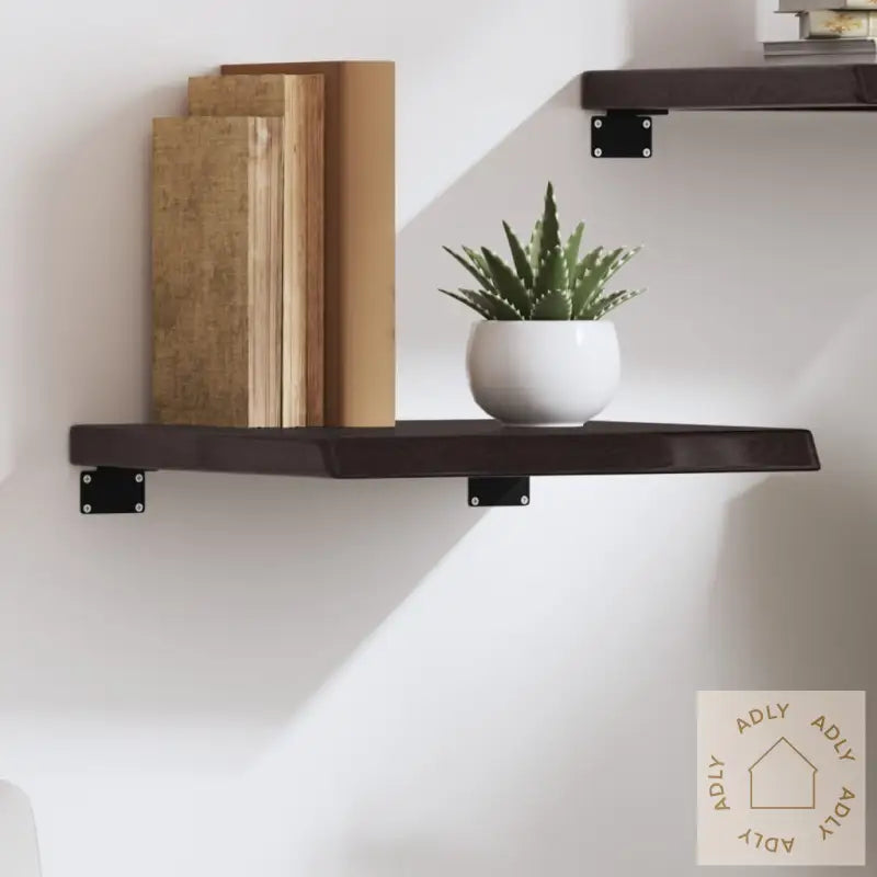 Vegghylle Mørkebrun 40X40X(2-4) Cm Behandlet Heltre Eik