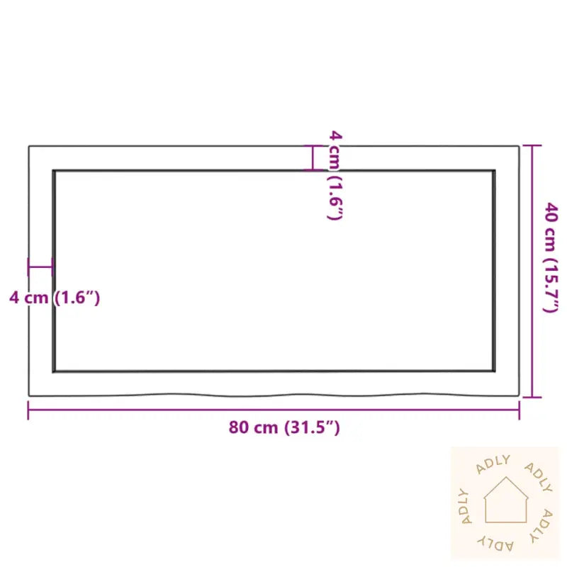 Vegghylle Lysebrun 80X40X(2-6) Cm Behandlet Heltre Eik