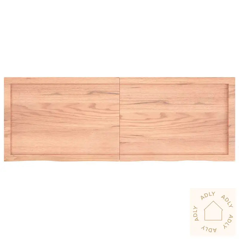 Rectangular heltre eik vegghylle i rustikk stil med naturlig kant
