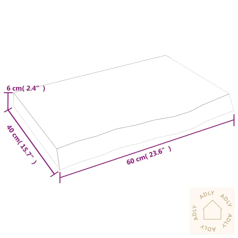 Vegghylle 60X40X(2-6) Cm Ubehandlet Heltre Eik