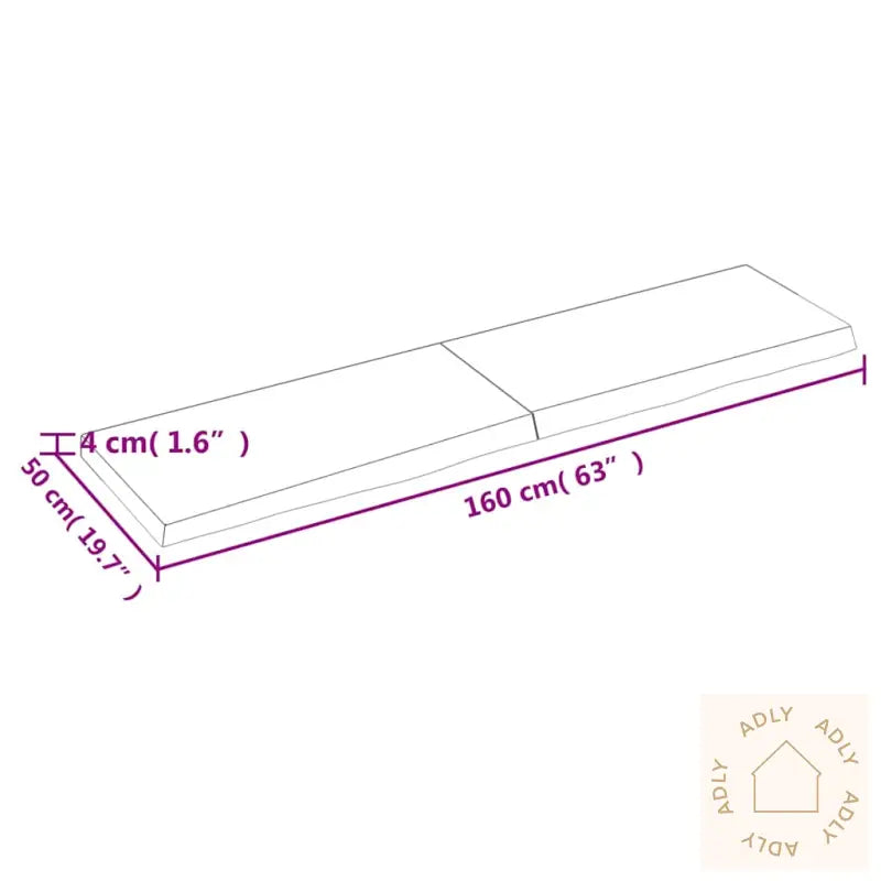 Vegghylle Lysebrun 160X50X(2-4) Cm Behandlet Heltre Eik