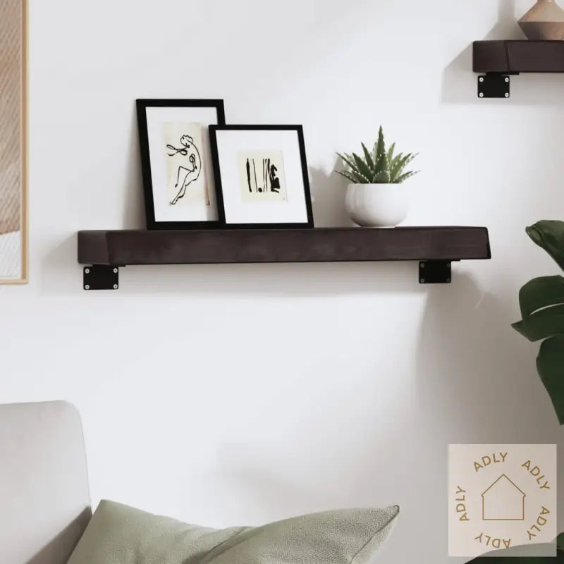 Vegghylle Mørkebrun 60X10X6 Cm Behandlet Heltre Eik