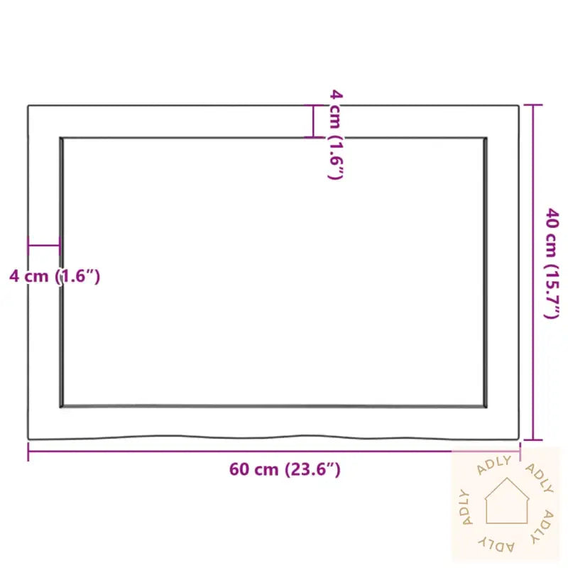 Vegghylle 60X40X(2-6) Cm Ubehandlet Heltre Eik
