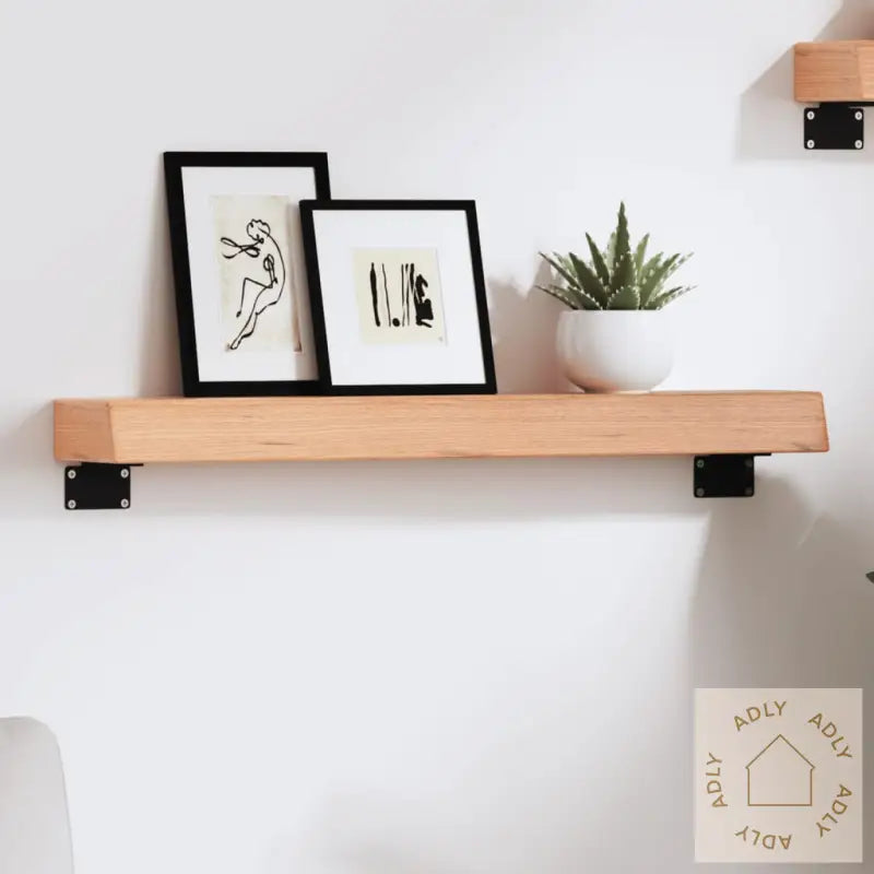 Vegghylle Lysebrun 60X10X6 Cm Behandlet Heltre Eik