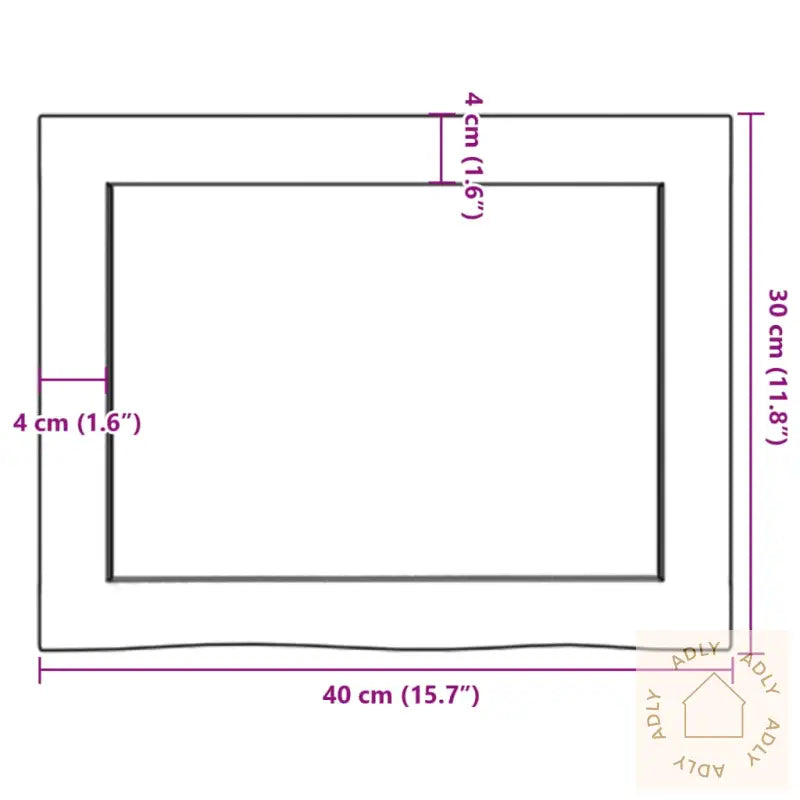 Vegghylle Lysebrun 40X30X(2-6) Cm Behandlet Heltre Eik
