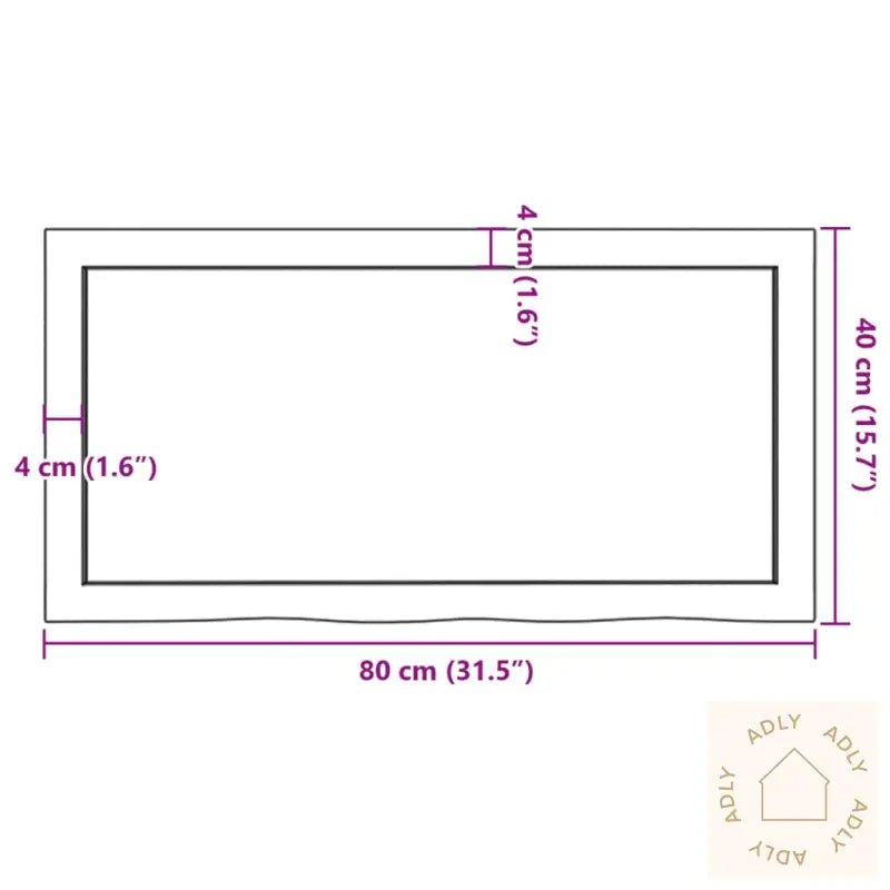 Vegghylle 80X40X(2-6) Cm Ubehandlet Heltre Eik