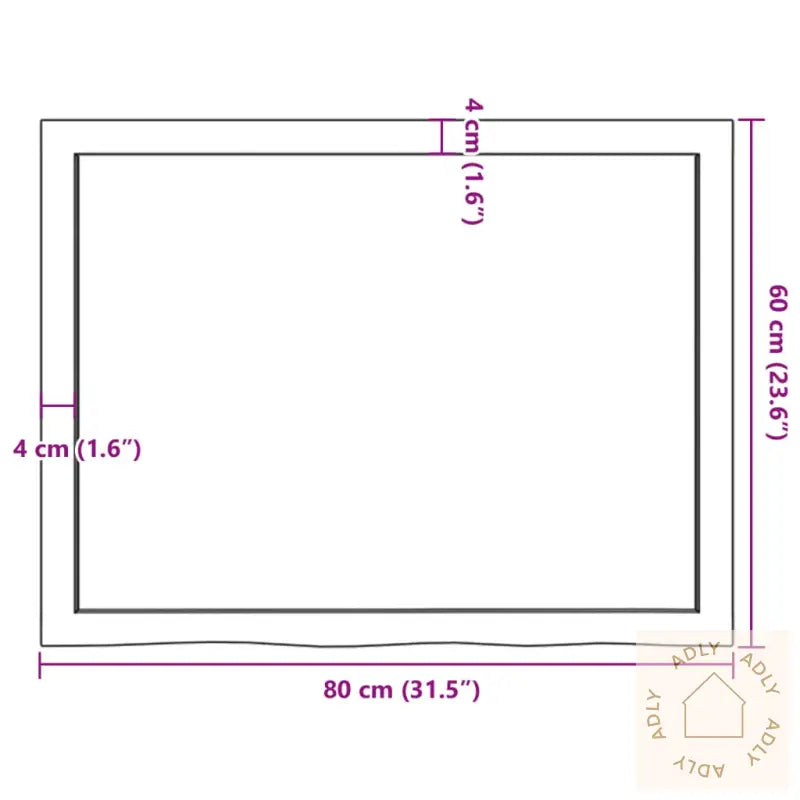 Vegghylle Mørkebrun 80X60X(2-4) Cm Behandlet Heltre Eik