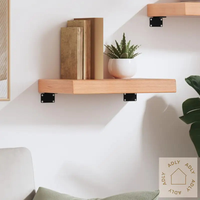 Vegghylle Lysebrun 40X20X6 Cm Behandlet Heltre Eik
