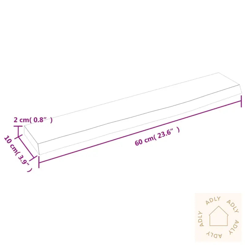 Vegghylle Lysebrun 60X10X2 Cm Behandlet Heltre Eik